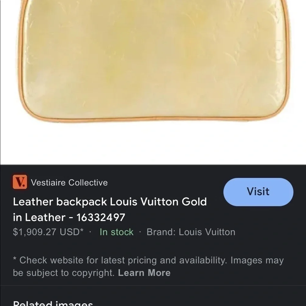 Authentic LV Vernis Monogram Backpack Two Tone